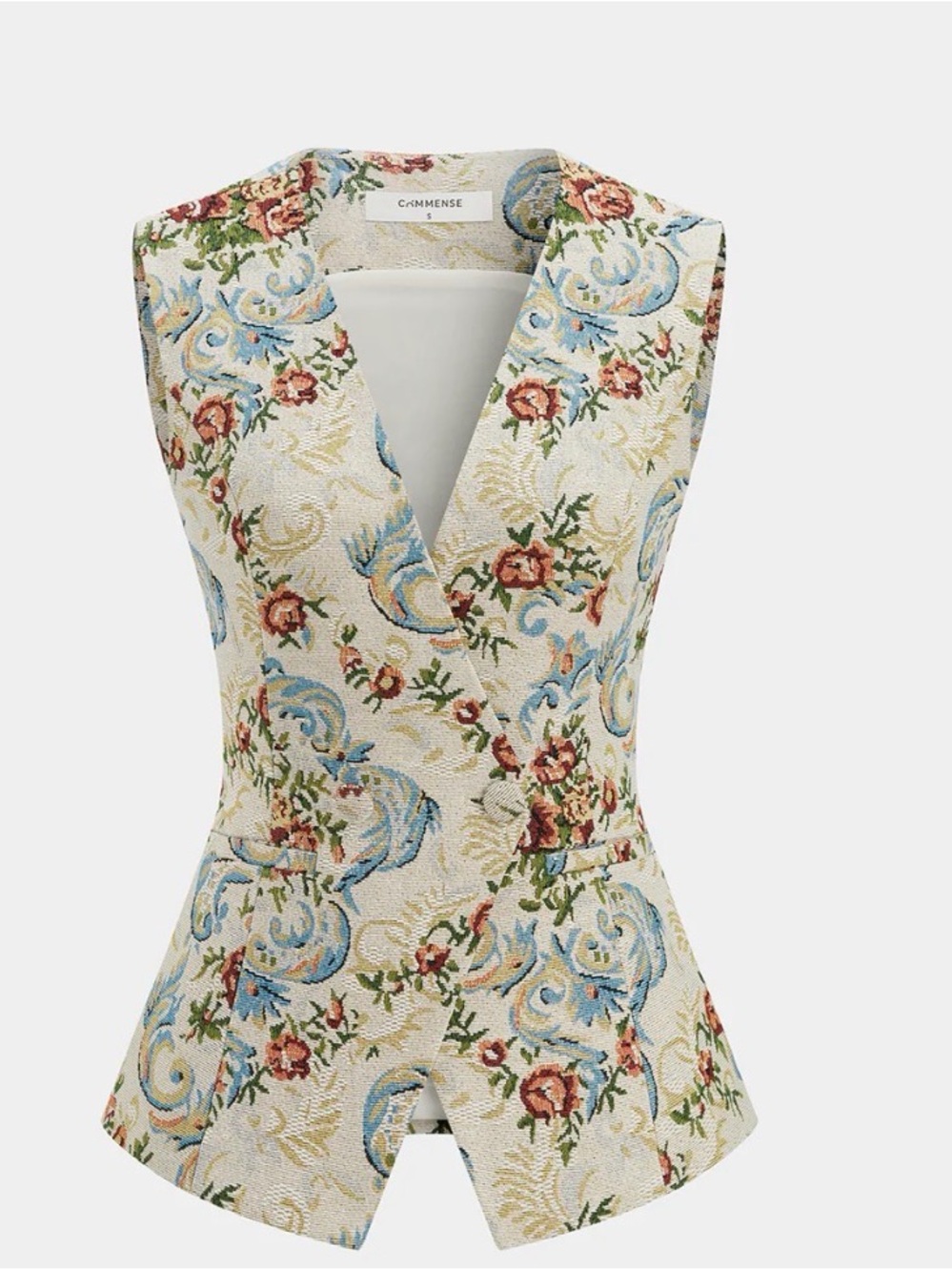 Commense  Floral Jacquard Blazer - Multicolor